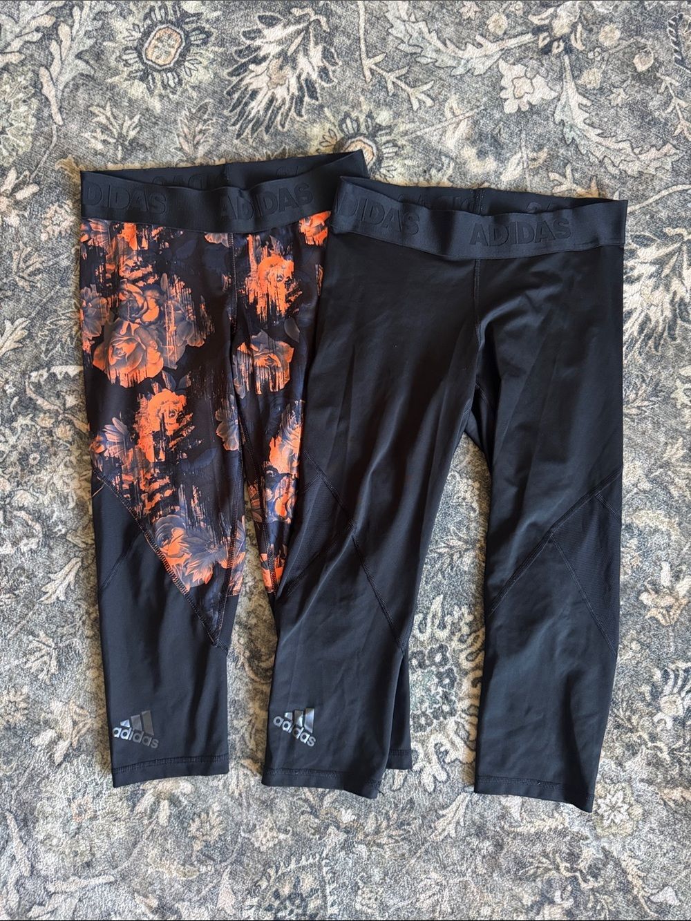 Bundle of 2 Adidas Women’s Capri Length Spandex Pants
